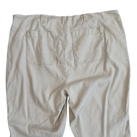 NYDJ Beige Linen Blend Pants Lift Tuck Technology Relaxed Fit Womens PLUS SZ 18W - Picture 8 of 9